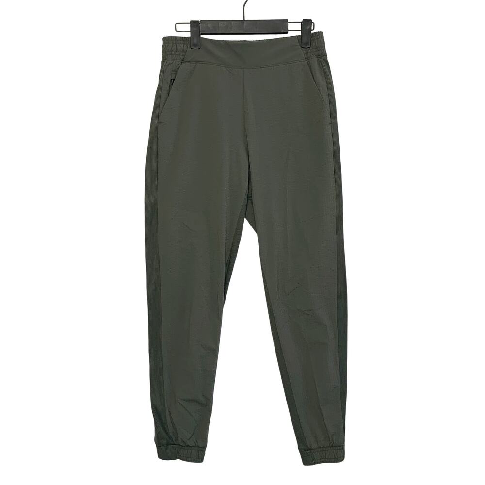 Athleta Textured Brooklyn Jogger Pants Women's Sz 2 Mountain Olive Athleisure